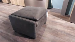 Hocker 7112 Type 31 L Verwandelbar Stoff K Nevada Anthrazit Mit Kontrastnaht Mit Rollen