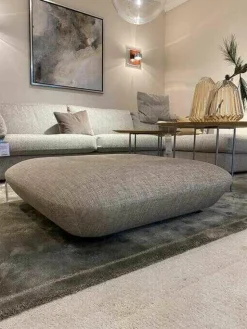 Hocker Adam Stoff Enza 222 Farbe 16676 Grau