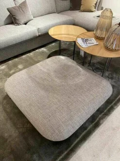 Hocker Adam Stoff Enza 222 Farbe 16676 Grau