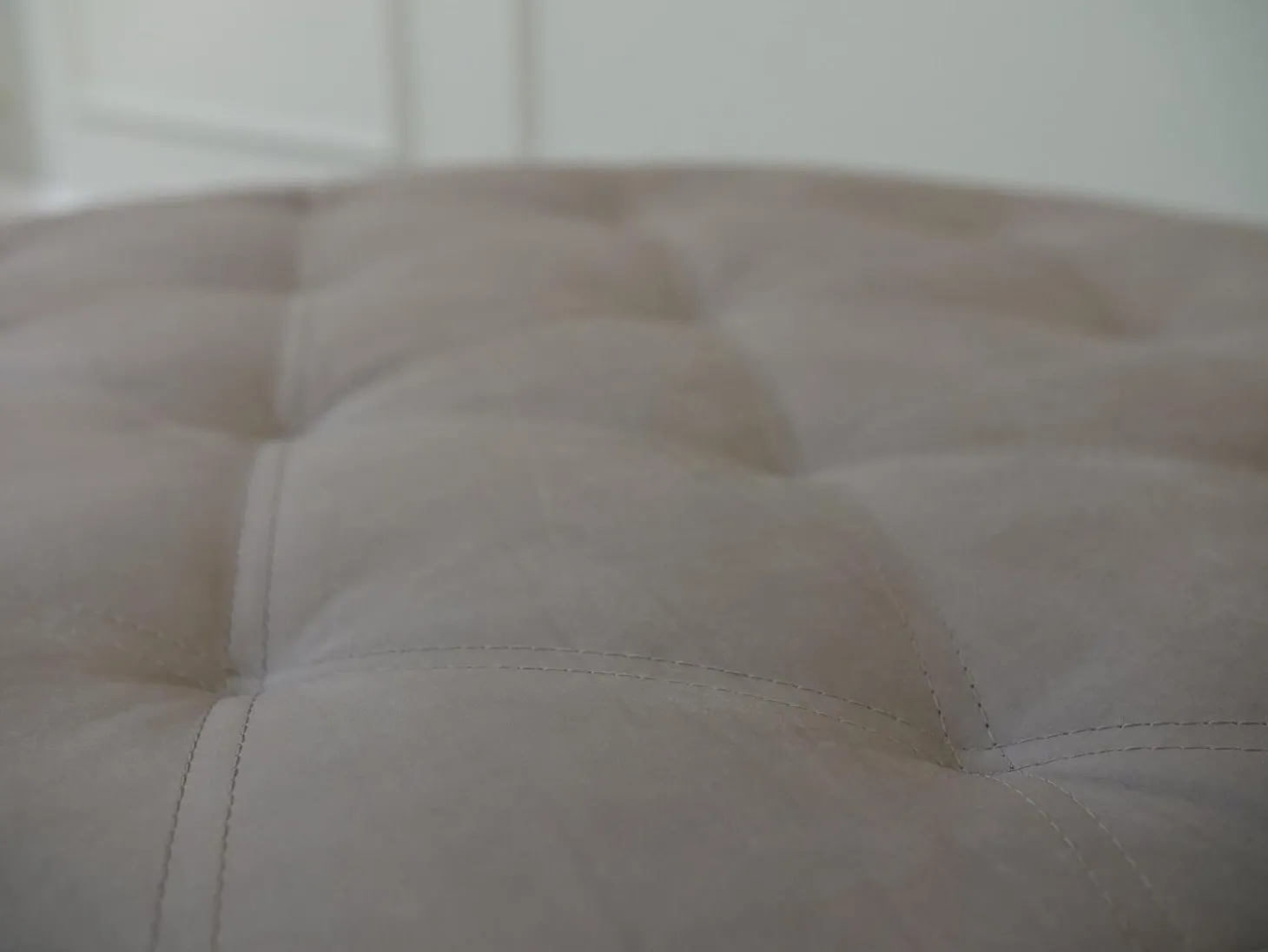 Hocker Big Jack Bezug Leder Rancho Cora Grau Beige