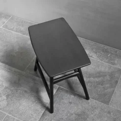 Hocker Blackstone Osso Eiche Schwarz Lackiert