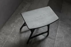 Hocker Blackstone Osso Eiche Schwarz Lackiert