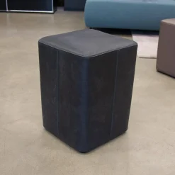 Hocker Bono Leder Rancho Schwarz