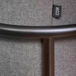 Hocker Drop 079100 Bezug Stoff 7205 Torf Braun Gestell M20 Schwarz Lack