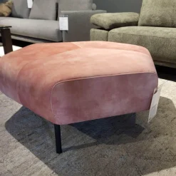 Hocker Franz Stoff Blossom PG IV Rosa Füße Metall Schwarz