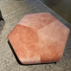 Hocker Franz Stoff Blossom PG IV Rosa Füße Metall Schwarz