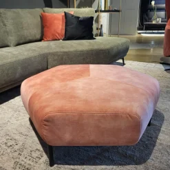 Hocker Franz Stoff Blossom PG IV Rosa Füße Metall Schwarz