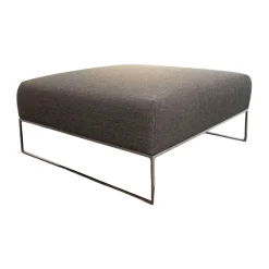 Hocker Mell Lounge 48200 Stoff 8075 Stahl Metallgestell Verchromt
