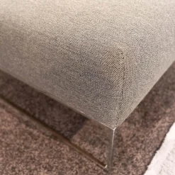 Hocker Mell Lounge 48200 Stoff 8075 Stahl Metallgestell Verchromt