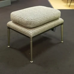 Hocker Mirto Stoff Super Scozia Füße Hartzinnfarben Lackiert