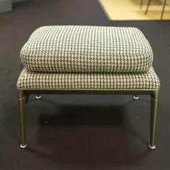 Hocker Mirto Stoff Super Scozia Füße Hartzinnfarben Lackiert