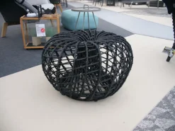 Hocker Nest Weave Lava Grey Schwarz Grau