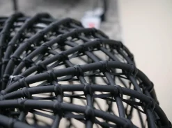 Hocker Nest Weave Lava Grey Schwarz Grau