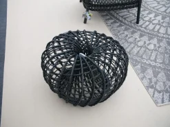 Hocker Nest Weave Lava Grey Schwarz Grau