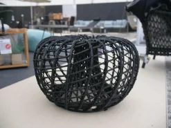 Hocker Nest Weave Lava Grey Schwarz Grau