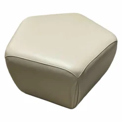 Hocker Pentagono Leder Ovo Grau