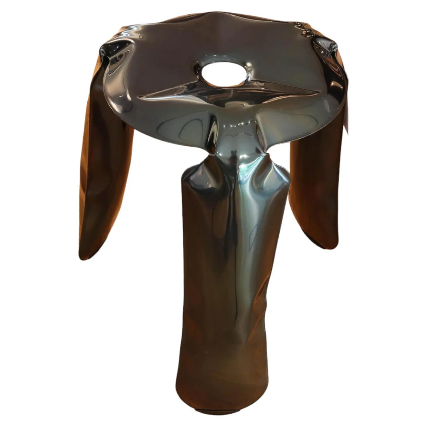 Hocker Plopp Rostfreier Stahl Cosmic Blue Schwarz