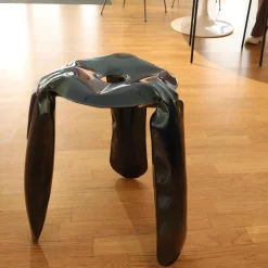 Hocker Plopp Rostfreier Stahl Cosmic Blue Schwarz