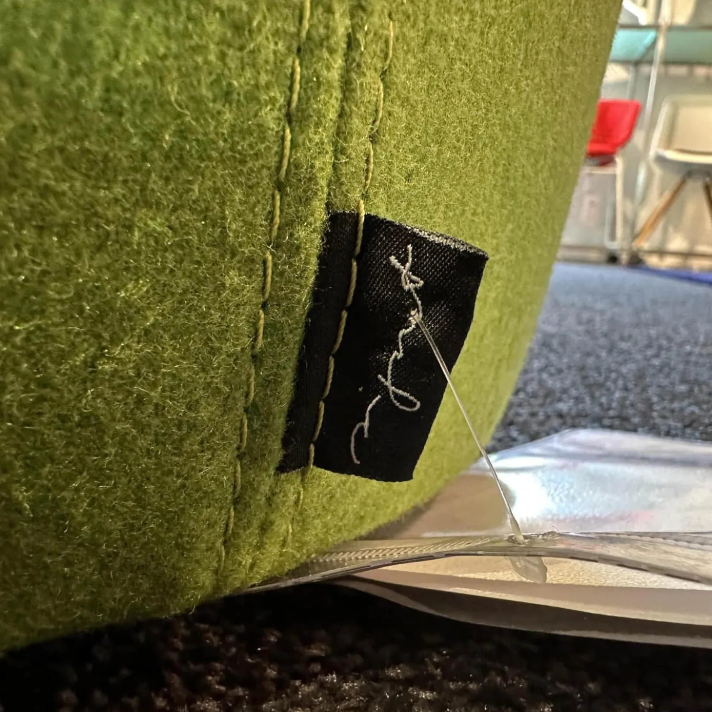 Hocker Si Stoff Lana Grün Zapallo