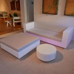 Hocker Vela 54032 BLA Stoff Vinyl Weiß