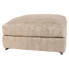 Hocker Zeno Stoff Edison 913 Braun Beige Gestell Metall Brüniert