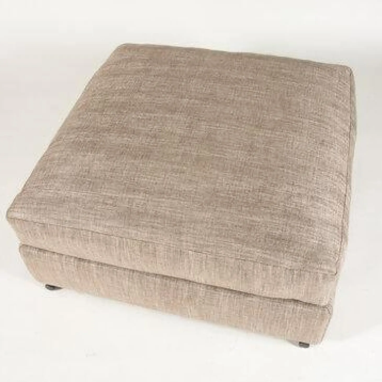 Hocker Zeno Stoff Edison 913 Braun Beige Gestell Metall Brüniert