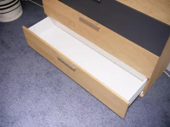 Jumbo-Kommode Montreal Balkeneiche Lack Basalt Grau