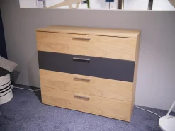 Jumbo-Kommode Montreal Balkeneiche Lack Basalt Grau