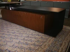 Keypiece Communication Desk Nussbaum Höhenverstellbar Mit Leder Ein- Und Auflagen