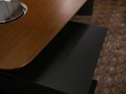 Keypiece Communication Desk Nussbaum Höhenverstellbar Mit Leder Ein- Und Auflagen