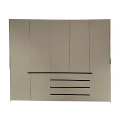 Kleiderschrank Collect Mattlack Außen M08 Greige Innen M23 Muschel Grau