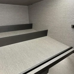 Kleiderschrank Gliss Master Korpus Melaminbeschichtet Shantung Grau Front Lack Blaugrau Mit Drehtür