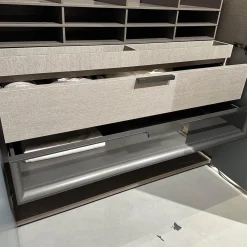 Kleiderschrank Gliss Master Korpus Melaminbeschichtet Shantung Grau Front Lack Blaugrau Mit Drehtür