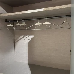 Kleiderschrank Gliss Master Korpus Melaminbeschichtet Shantung Grau Front Lack Blaugrau Mit Drehtür