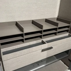 Kleiderschrank Gliss Master Korpus Melaminbeschichtet Shantung Grau Front Lack Blaugrau Mit Drehtür