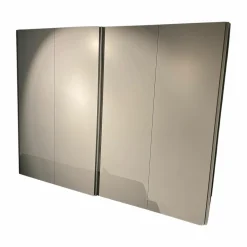 Kleiderschrank Grip Lack Matt Lichtgrau Innen Eiche Melamin Anthrazit