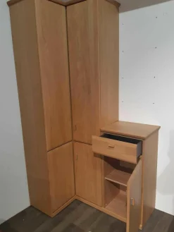 Kleiderschrank Lando Eiche Sand Türen Massiv Korpus Furniert