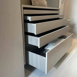 Kleiderschrank Offene Ankleide Collect Lack Muschel mit Beleuchtung