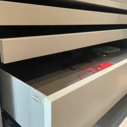 Kleiderschrank Offene Ankleide Collect Lack Muschel mit Beleuchtung