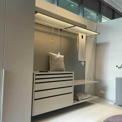 Kleiderschrank Offene Ankleide Collect Lack Muschel mit Beleuchtung