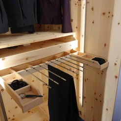 Kleiderschrank Zirbenholztüren Massiv Mit Blättermotiv Weißöl Innen Vollholz