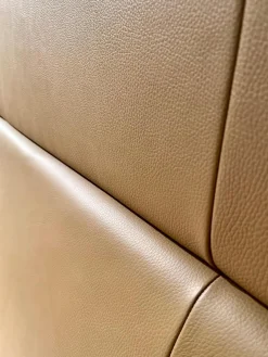 Komfort Bankteil Wandhängend Leder Terra Beige Mit Abnehmbarem Kopfteil