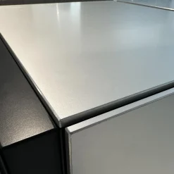 Kommode Alea Fronten Und Abdeckplatte Aluminium Natur Korpus Lack Schwarz Matt