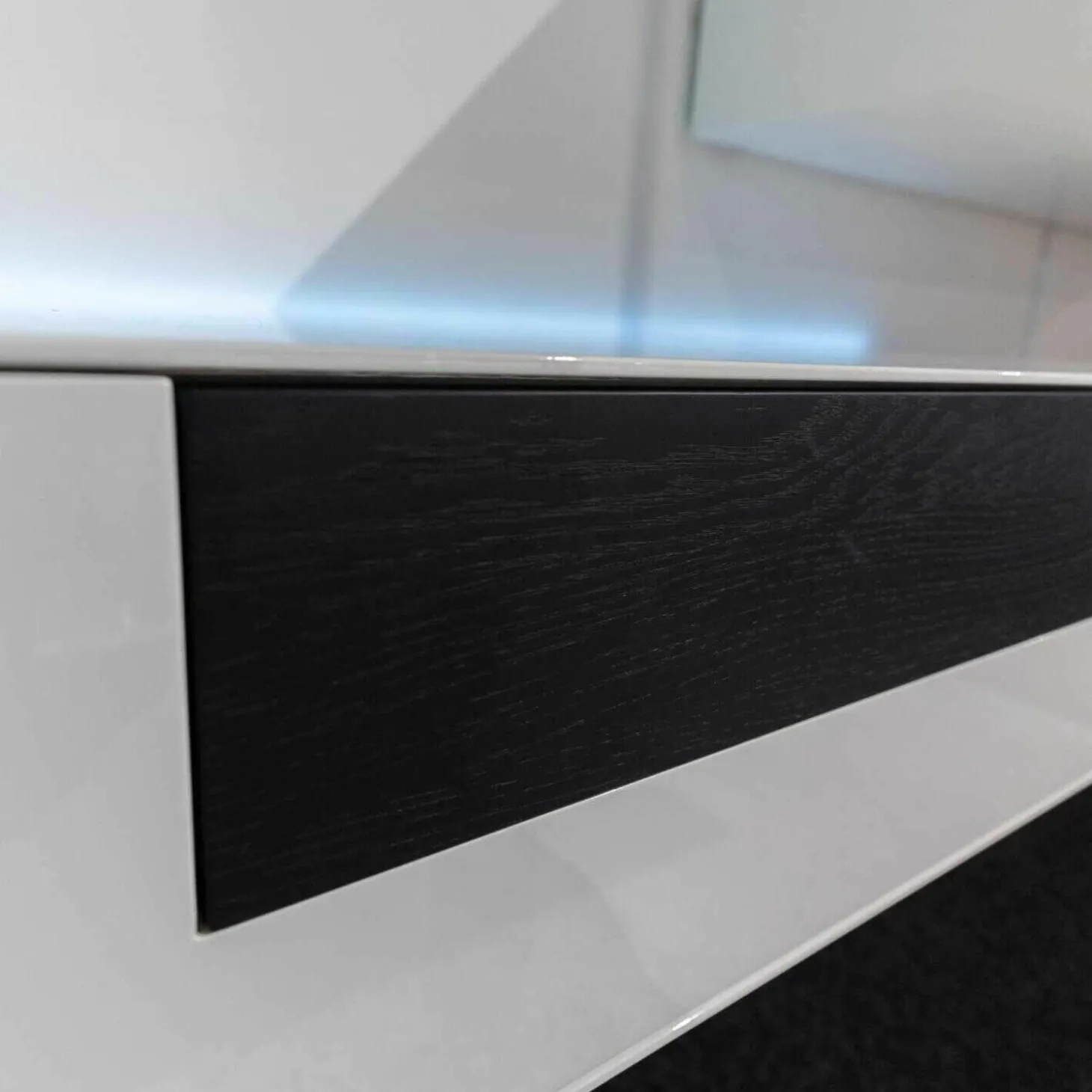 Kommode Box Twin Schub Links Hängend H01 Hochglanz Weiß