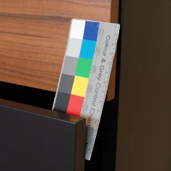 Kommode Cubo Lack Cosmos Schwarz 436 Laden und Abdeckplatte Nussbaum