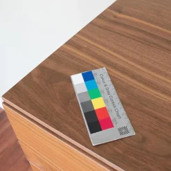 Kommode Cubo Lack Cosmos Schwarz 436 Laden und Abdeckplatte Nussbaum