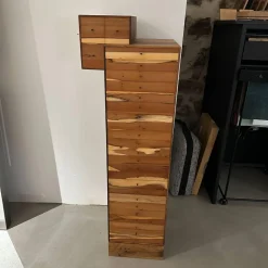 Kommode Kunstobjekt Korpus Altholz Massiv Front Eibe Massiv Geheim Verriegelbar