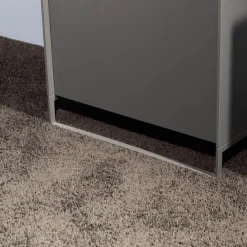 Kommode Lean Box Lack Matt 224 Graphitgrau Vorne Kufe Hinten Stützfüße