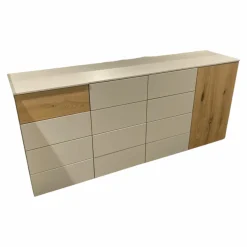 Kommode Lenjo Korpus Lack Matt Kristallgrau Balkeneiche Korpus