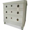 Kommode Massivholz Kirsche Weiss mit 3 Schüben